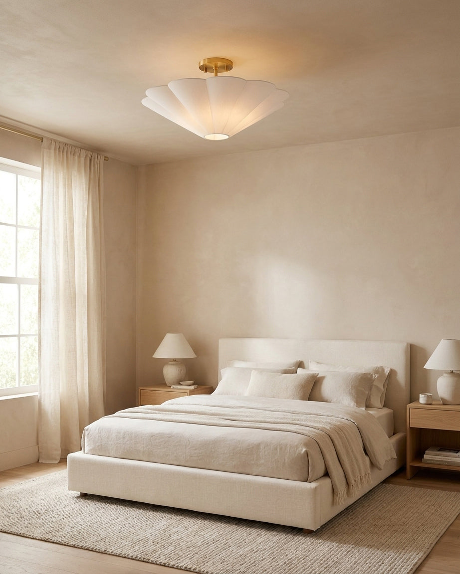 Celora Curated Iron & Glass Flush Mount Ceiling