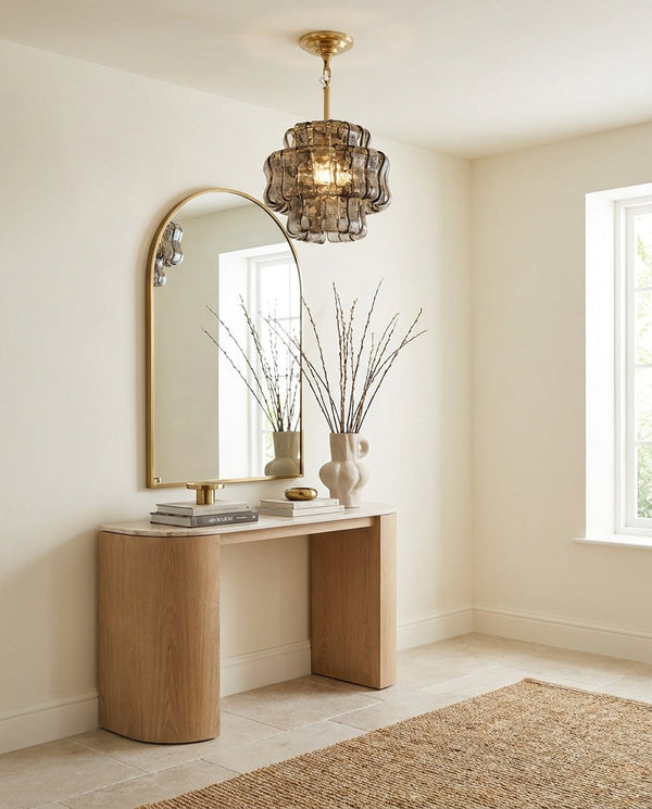 Cendrel Curated Amber Art Glass Flush Mount Ceil