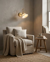 Century Alabaster Curated Alabaster Wall Sconce – dimensional scale reference