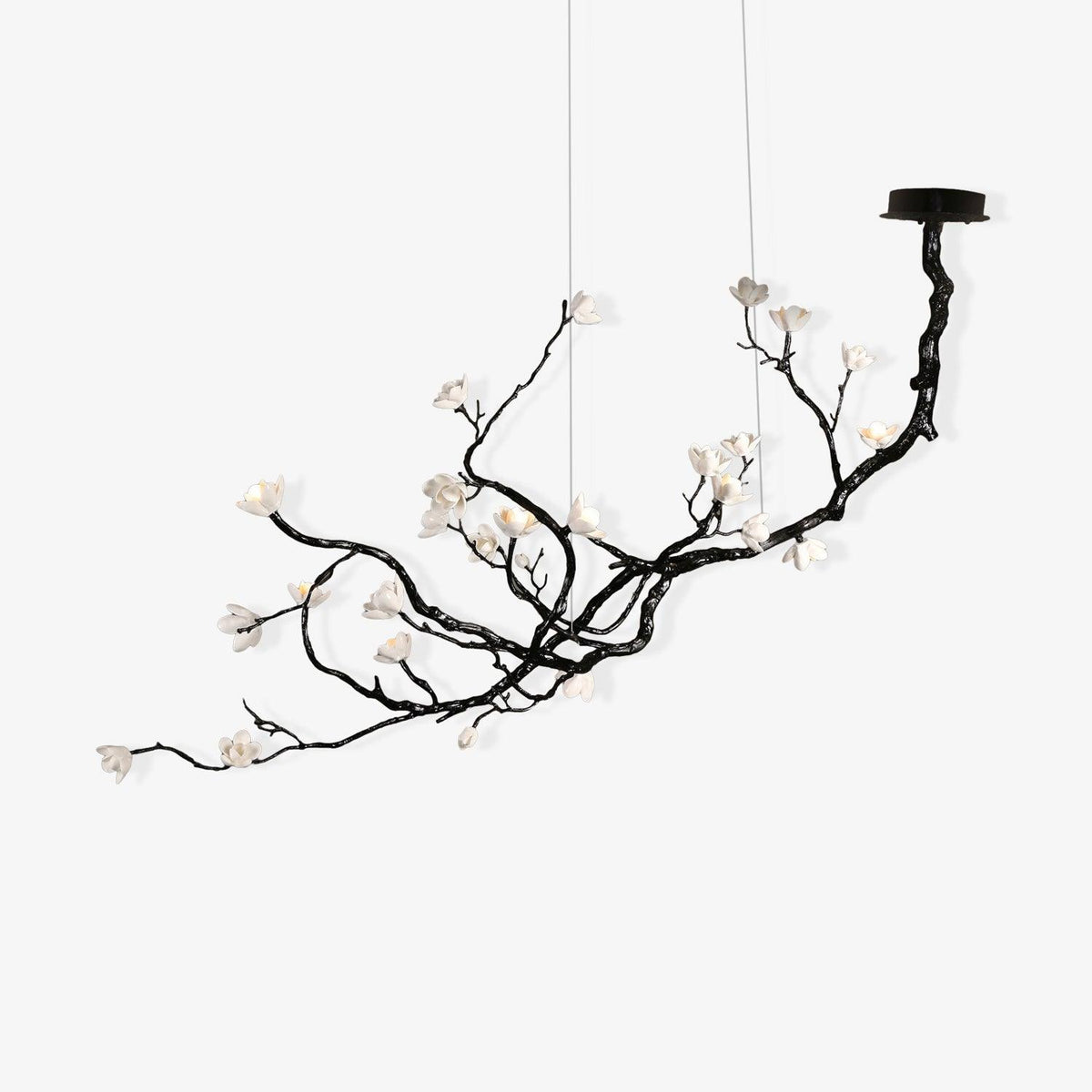 Ceramic Flower Curated Solid Brass Chandelier – Solid Brass Chandelier