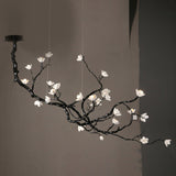 Ceramic Flower Curated Solid Brass Chandelier – L 108 x W 35.4 x H 49.2  L 275cm x W 90c finish configuration