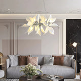 Petala Amber Art Glass Chandelier – structural canopy joint detail
