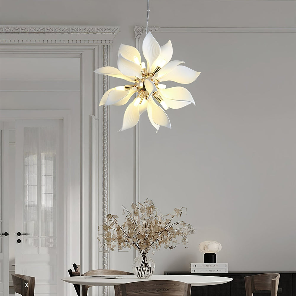 Petala Amber Art Glass Chandelier