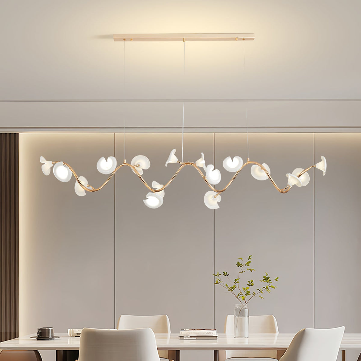 Cerisium Blossom Curated Hand-Thrown Ceramic Cha – illuminated warm ambiance setting