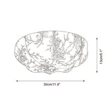 Chantoria Curated Iron & Glass Flush Mount Ceili – macro detail view