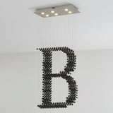 Charcoal Sculptural Chandelier (Model B) - Angle 9