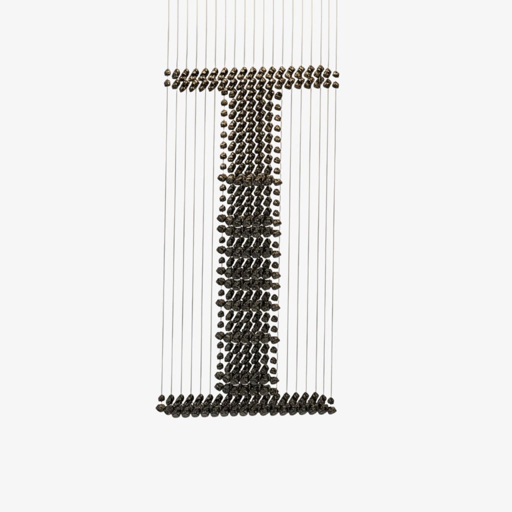 Charcoal Sculptural Chandelier (Model I) - Angle 1