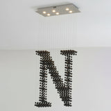 Charcoal Chandeliers N Curated Solid Hardwood Ch – L 39.4 x W 13.8 x H 98.4  L100cm x W 35c finish configuration