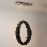 Charcoal Chandeliers O Curated Iron & Glass Chan – handcrafted surface texture