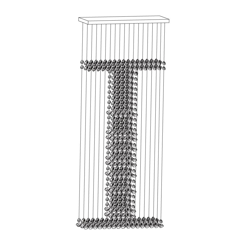 Charcoal Sculptural Chandelier (Model I) - Angle 9