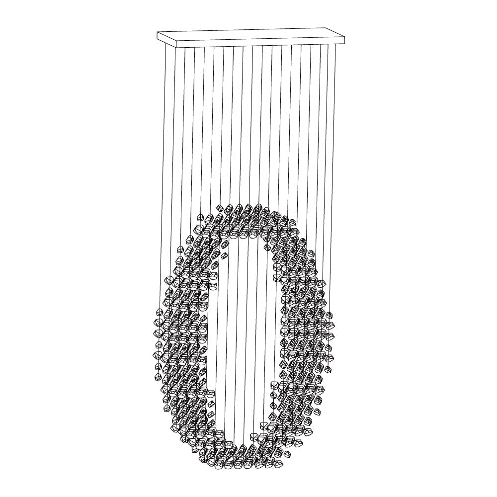 Charcoal Chandeliers M to R Curated Iron & Glass – dimensional scale reference #1