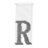 Charcoal Sculptural Chandelier (Model R) - Angle 10