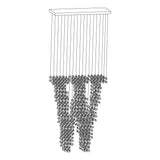 Charcoal Chandeliers W Curated Iron & Glass Chan – dimensional scale reference