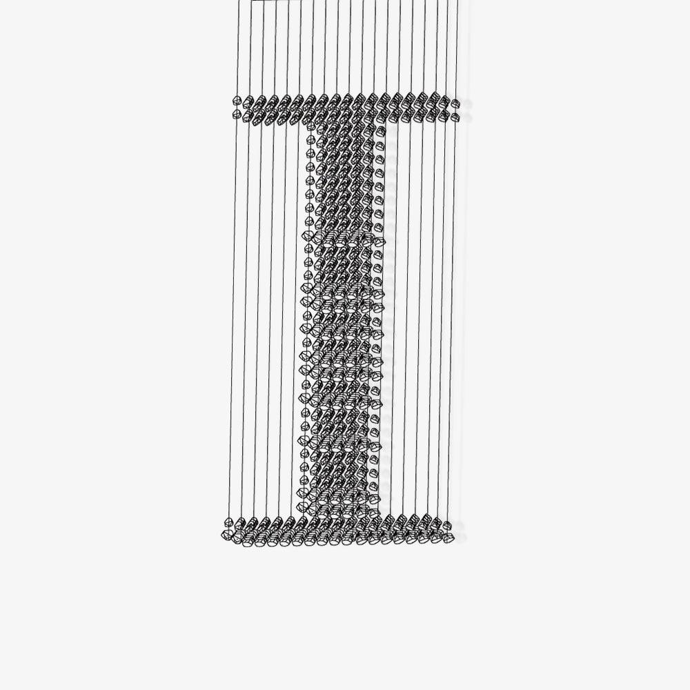 Charcoal Sculptural Chandelier (Model I) - Angle 8