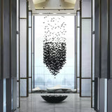 Black Stones Chandeliers Curated Iron & Glass Ch installed in residential dining space