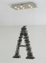Charcoal Sculptural Chandelier (Model A) - Angle 10