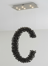 Charcoal Sculptural Chandelier (Model C) - Angle 7