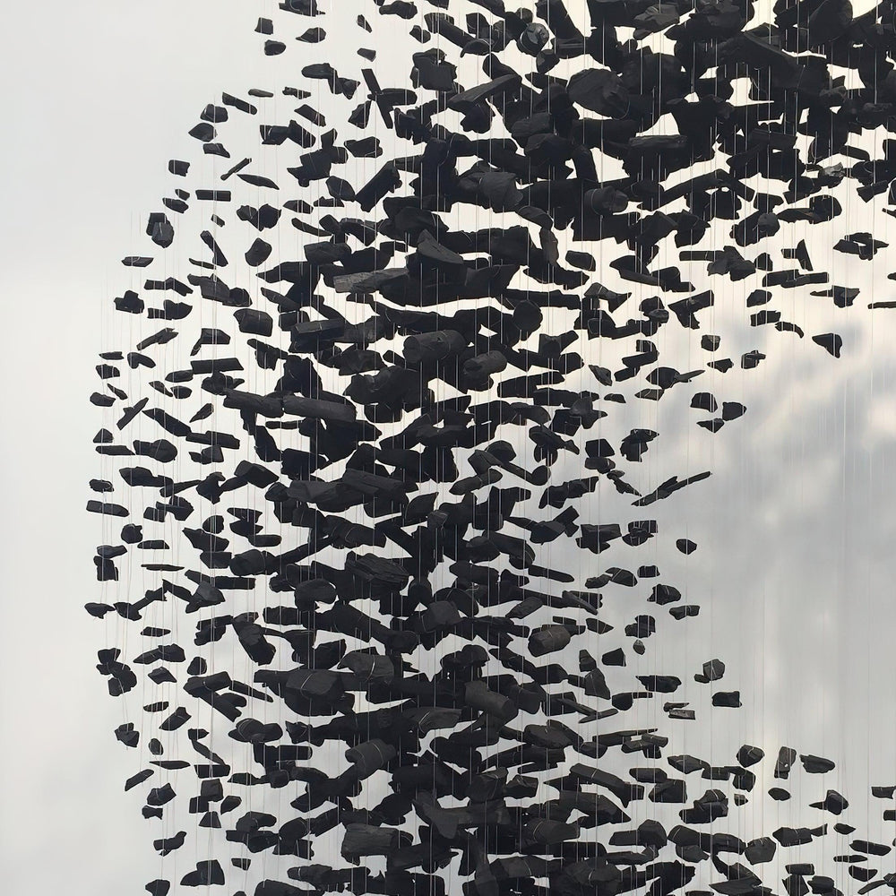 Charcoal Sculptural Chandelier (Model D)