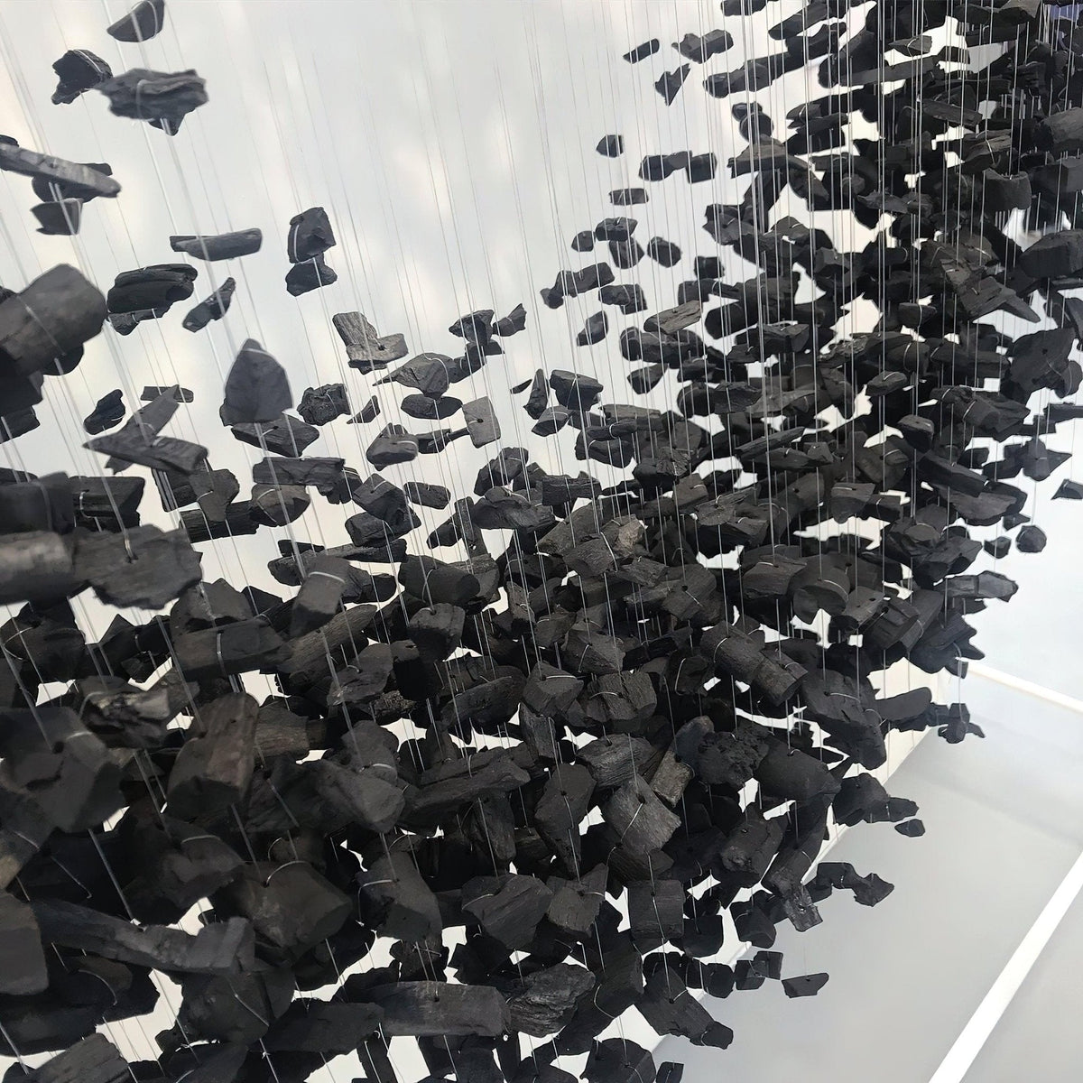 Charcoal Sculptural Chandelier (Model D) - Angle 8