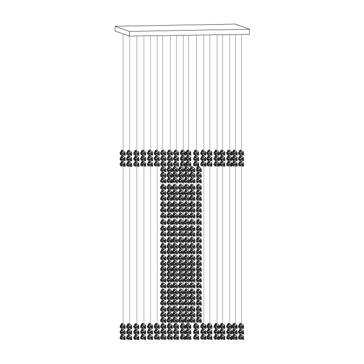 Charcoal Sculptural Chandelier (Model I) - Angle 10