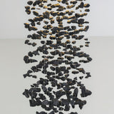 Charcoal Chandeliers L Curated Iron & Glass Chan installed in residential dining space