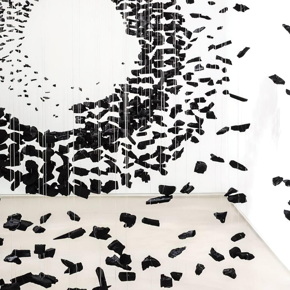 Charcoal Sculptural Chandelier (Model Q)