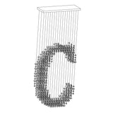 Charcoal Sculptural Chandelier (Model C) - Angle 6
