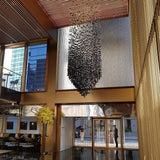 Iron & Glass craftsmanship detail on Charcoal Chandeliers M to R Curated Iron & Glass