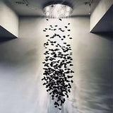 Charcoal Chandeliers M to R Curated Iron & Glass – unlit natural material contrast