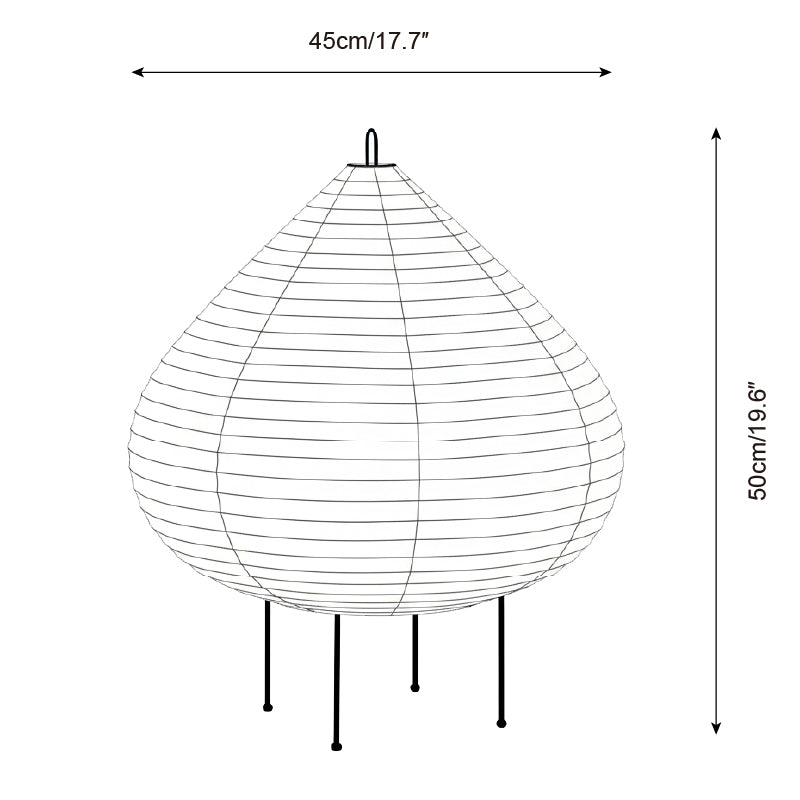 Chestnut Curated Washi Paper Table Lamp – illuminated warm ambiance setting
