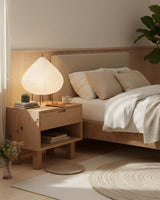 Chestnut Curated Washi Paper Table Lamp – architectural ceiling profile