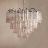 Chiara Curated Mouth-Blown Frosted Glass Chandel – architectural ceiling profile #1