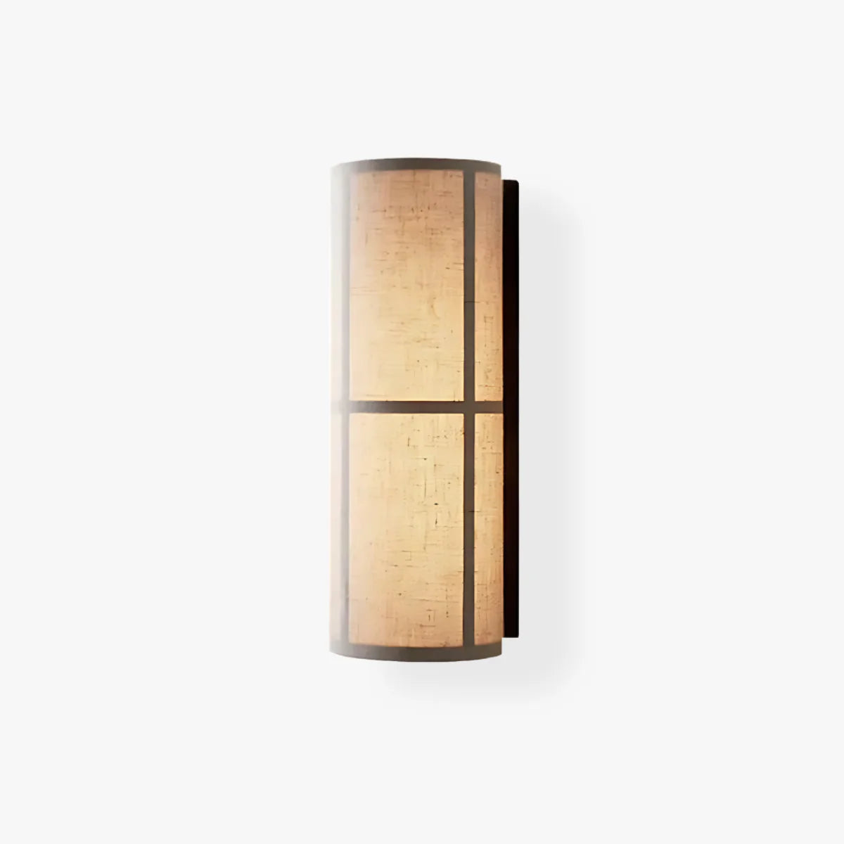 Spanish Alabaster Wall Lamp | Cylindrical Linen Fabric Wall Lamp | Wabi-Sabi Designer Sconce | JINSHE | JINSHE