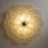 Chintrelle Curated Solid Brass Flush Mount Ceili – full fixture elevation view