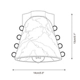 Cicero Alabaster Curated Alabaster Wall Sconce – macro detail view