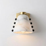 Cicero Alabaster Curated Alabaster Wall Sconce installed in residential dining space