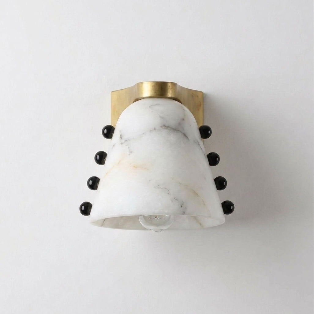 Cicero Alabaster Curated Alabaster Wall Sconce – W 14cm x H 13cm  W 5.5 x H 5.1 finish configuration