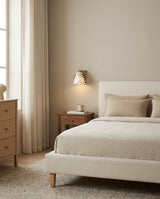 Cicero Alabaster Curated Alabaster Wall Sconce warm illuminated room view