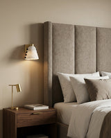 Cicero Alabaster Curated Alabaster Wall Sconce – illuminated warm ambiance setting