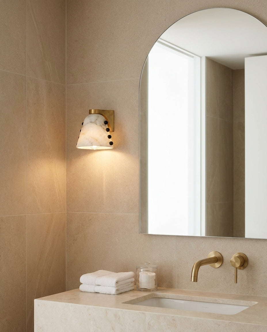 Cicero Alabaster Curated Alabaster Wall Sconce – architectural ceiling profile