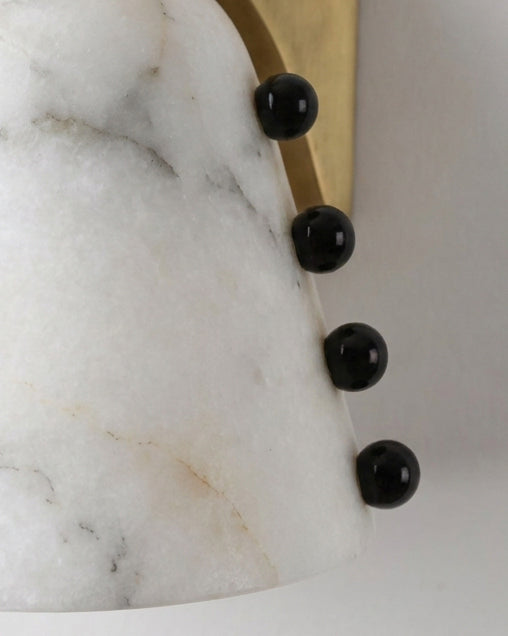 Cicero Alabaster Curated Alabaster Wall Sconce – macro detail view #1