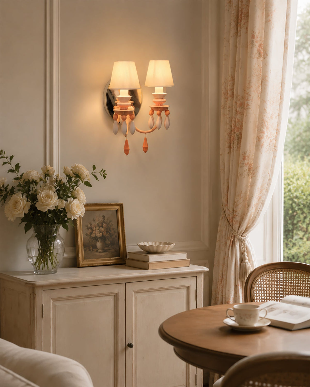 Cielora Curated Hand-Thrown Ceramic Wall Sconce – side angled contour profile