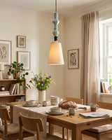 Cielora Curated Hand-Thrown Ceramic Pendant Ligh – full fixture elevation view