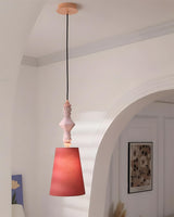 Cielora Curated Hand-Thrown Ceramic Pendant Ligh – illuminated warm ambiance setting