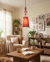 Cielora Curated Hand-Thrown Ceramic Pendant Ligh – spatial dining room perspective