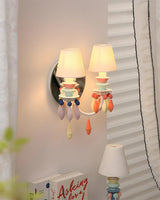 Cielora Curated Hand-Thrown Ceramic Wall Sconce installed in residential dining space