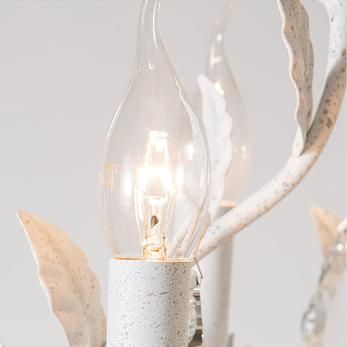 Circeo Curated Mouth-Blown Frosted Glass Chandel – side angled contour profile