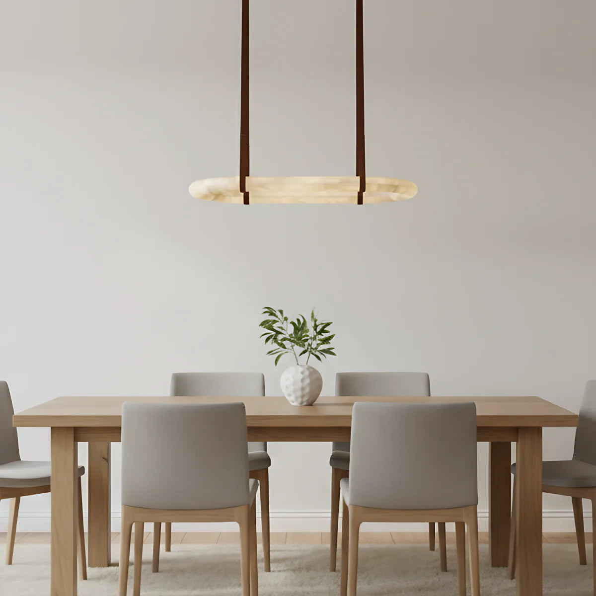 Spanish Alabaster Chandelier View 4 | Circle Chandelier | Spanish Alabaster | JINSHE | JINSHE