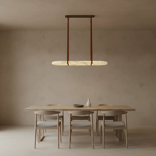 Circle Alabaster Chandelier