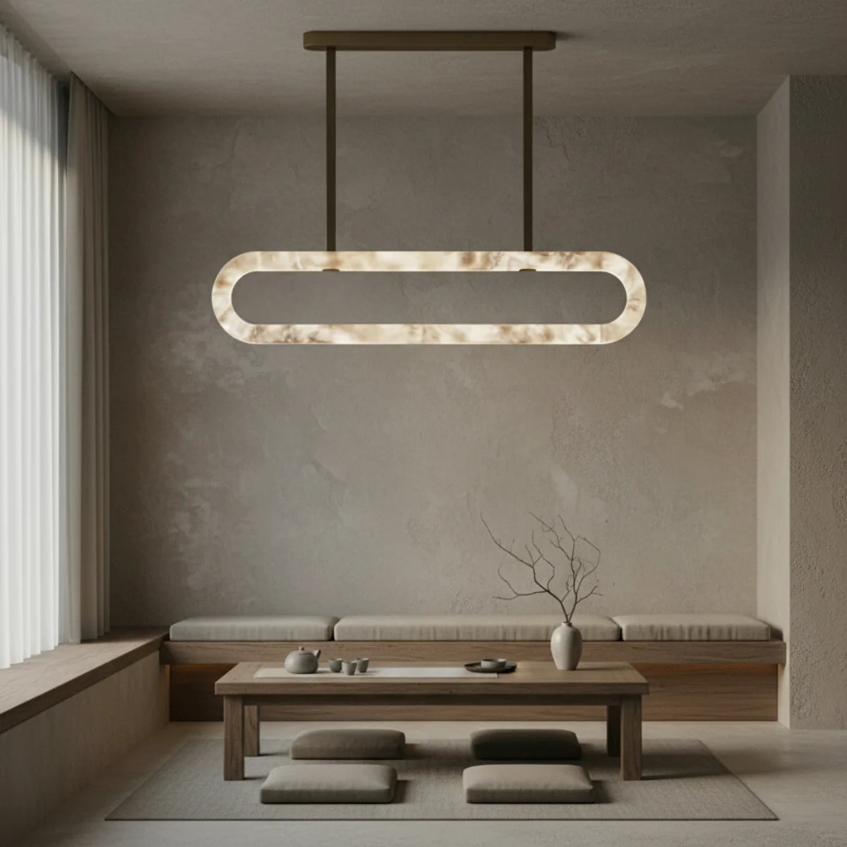 Spanish Alabaster Chandelier View 4 | Circle Round Chandelier | Spanish Alabaster | JINSHE | JINSHE